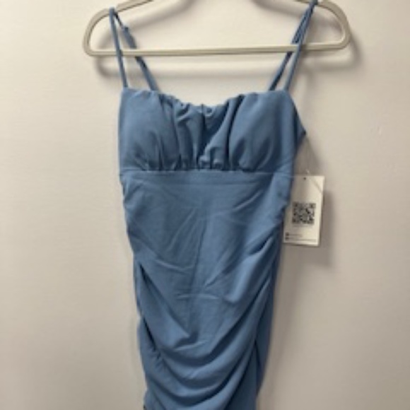 NWT Emerald Sundae Light Blue Body Con Ruched Mini Dress - Picture 1 of 1